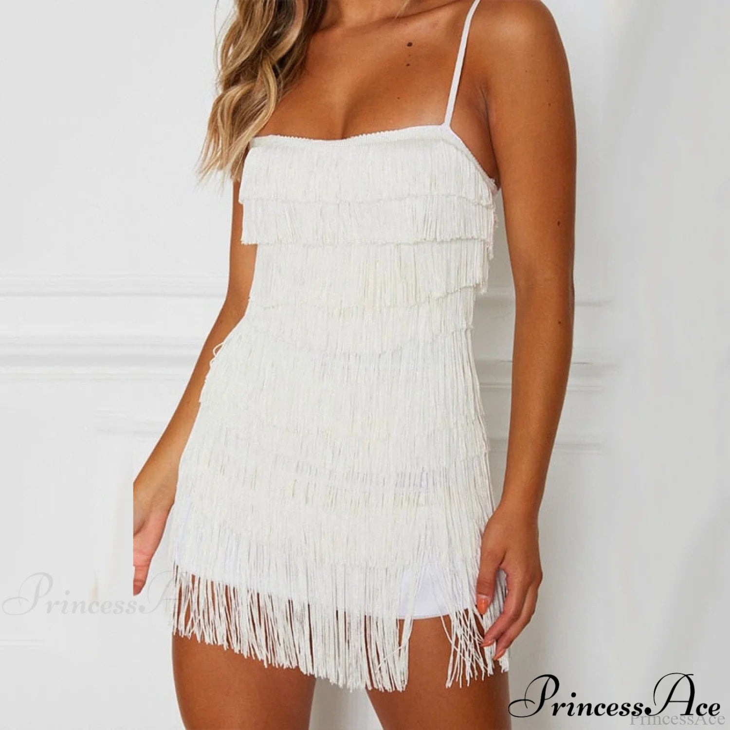 Party Fringe Bandage Halter Warm-Season Club Bodycon Tassel Gown Mini Casual 2024 Backless Vestidos