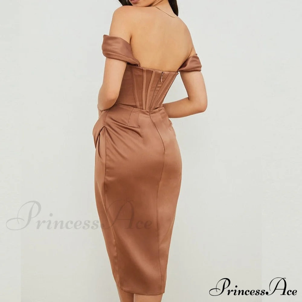 Party Midi Evening Bodycon Cb Women Celebrity Club Gown Of House Satin Dress