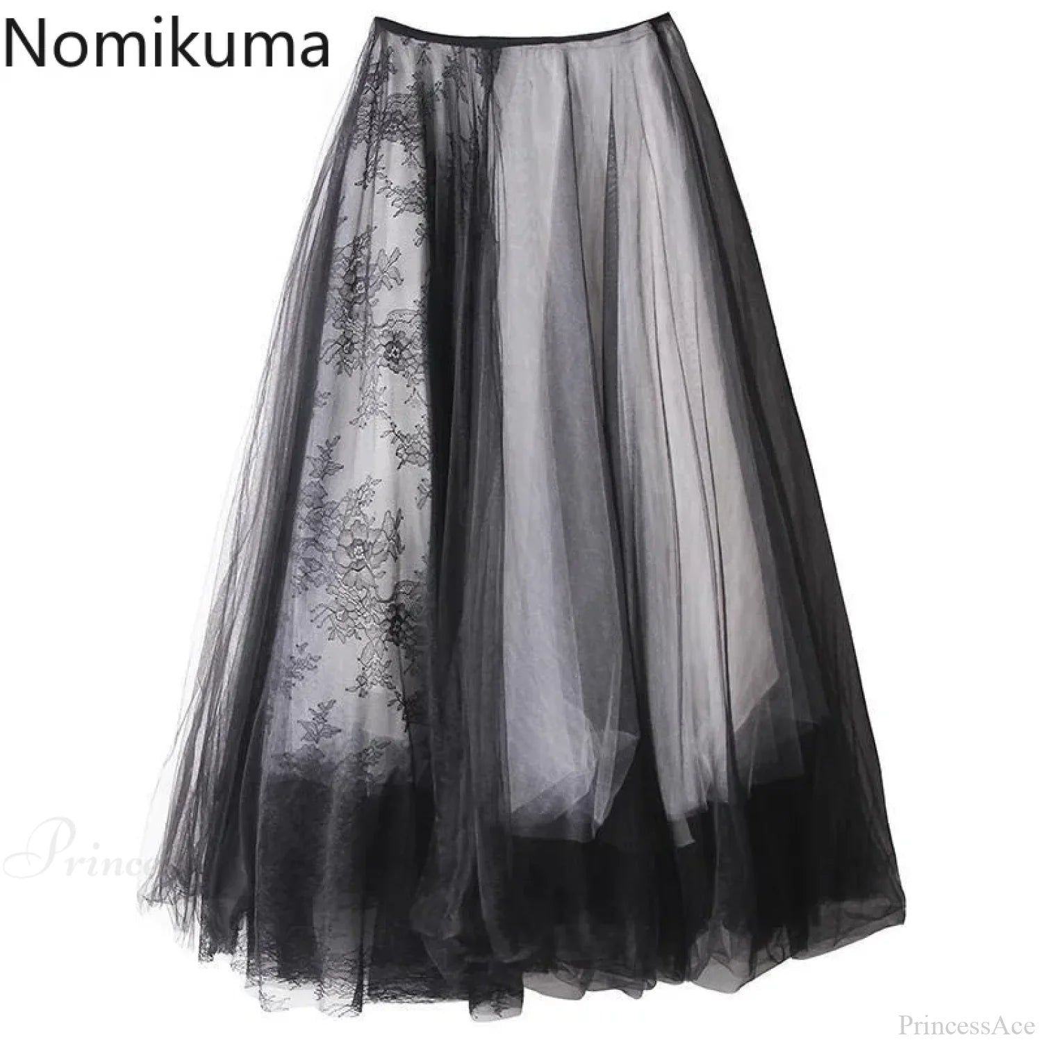 Patchwork Gauze Lace Street Skirt