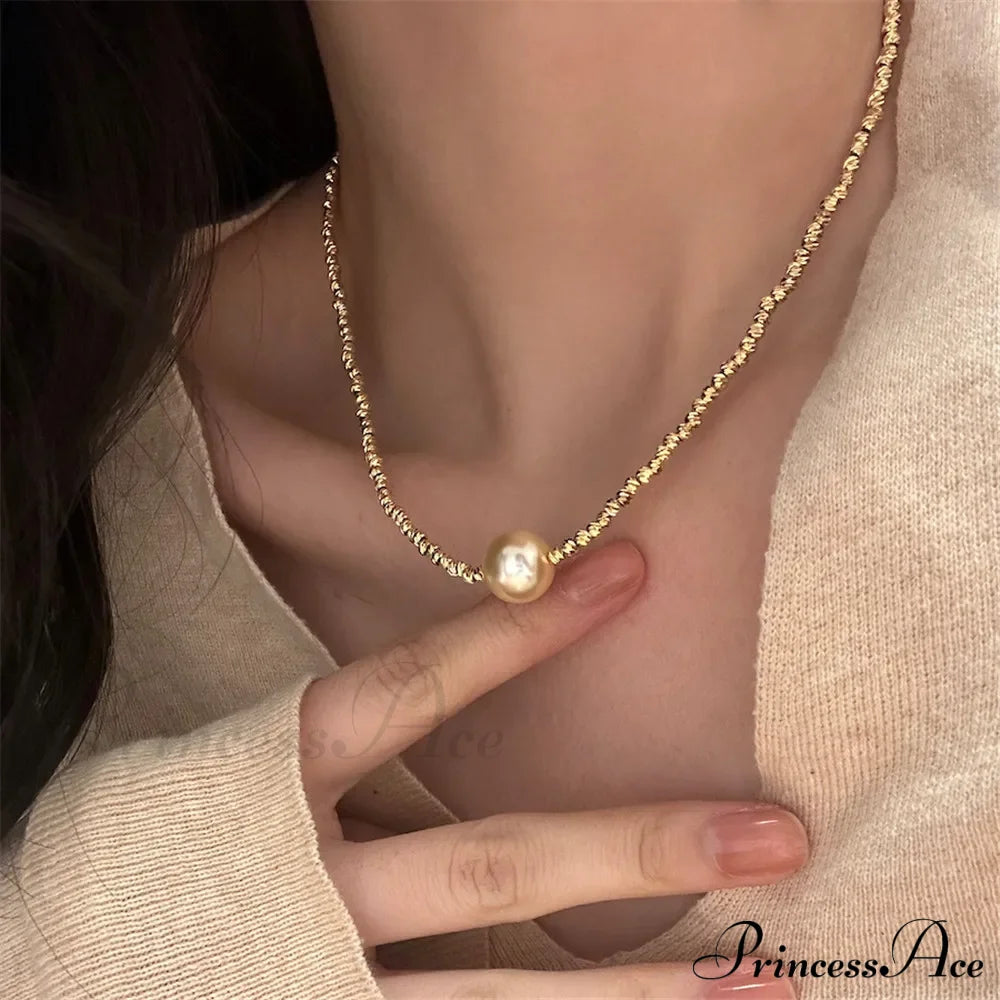 Pearl Sweater Chain Necklace
