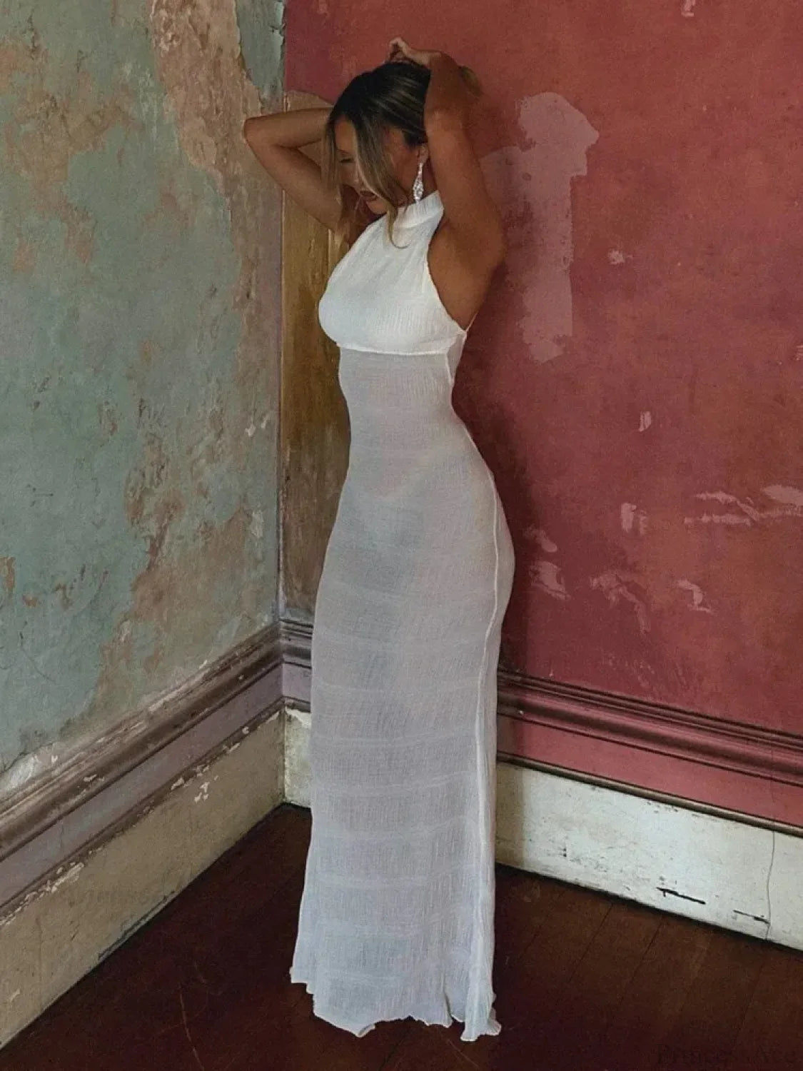 Perspective Backless Vacation Dress vacationdress-250223