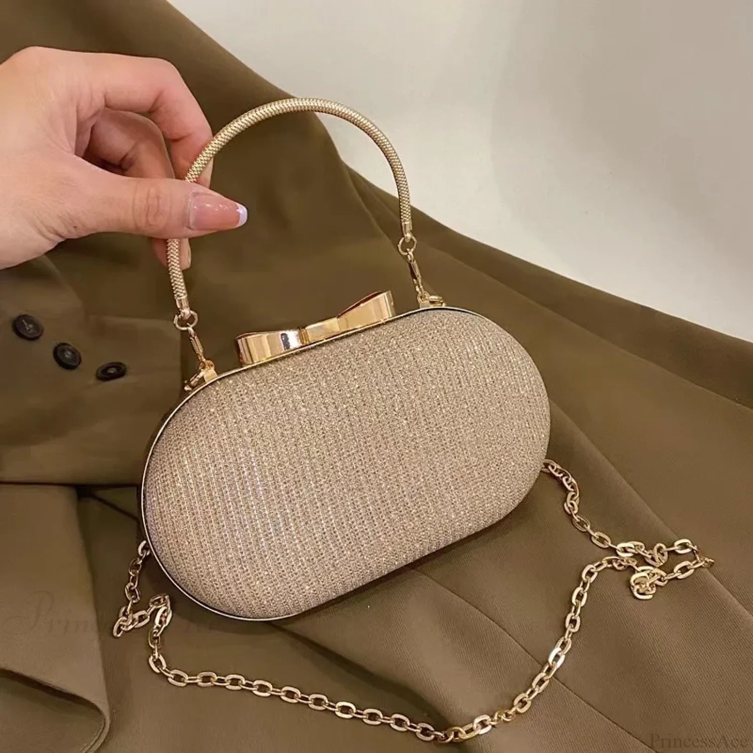 Pink Bling Sequins Evening Designer Luxury Crossbody Clutch Bag clutchbag-250126