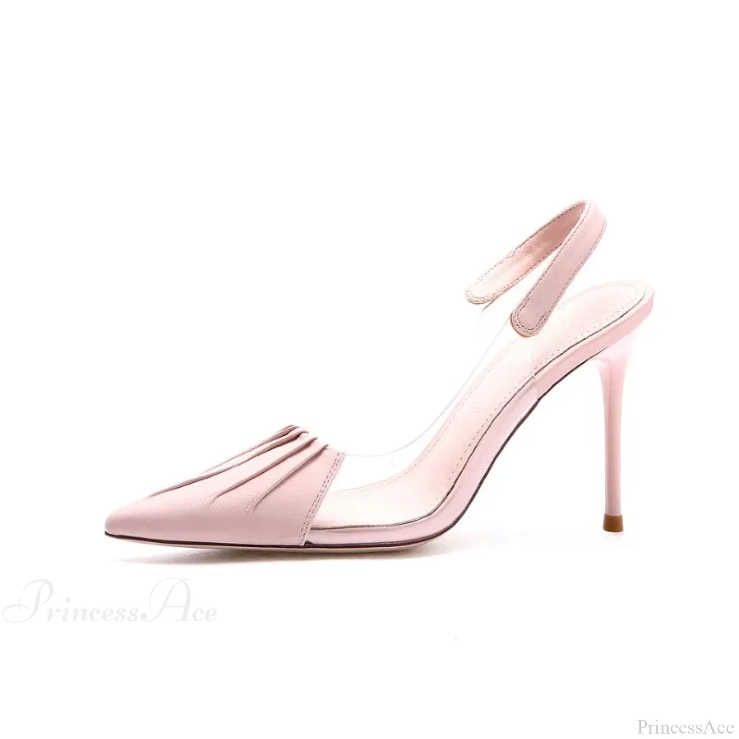 Pleated Pointed Thin Heeled Shoes Summer Sexy Back Empty Shallow Mouth High Heel