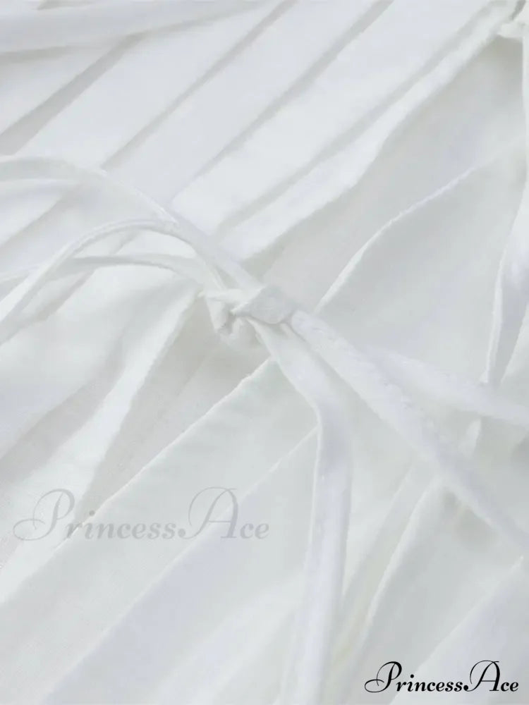 Pleated Tie Up Sleeveless Graceful Top And Midi Skirt Set Long 2 Pieces