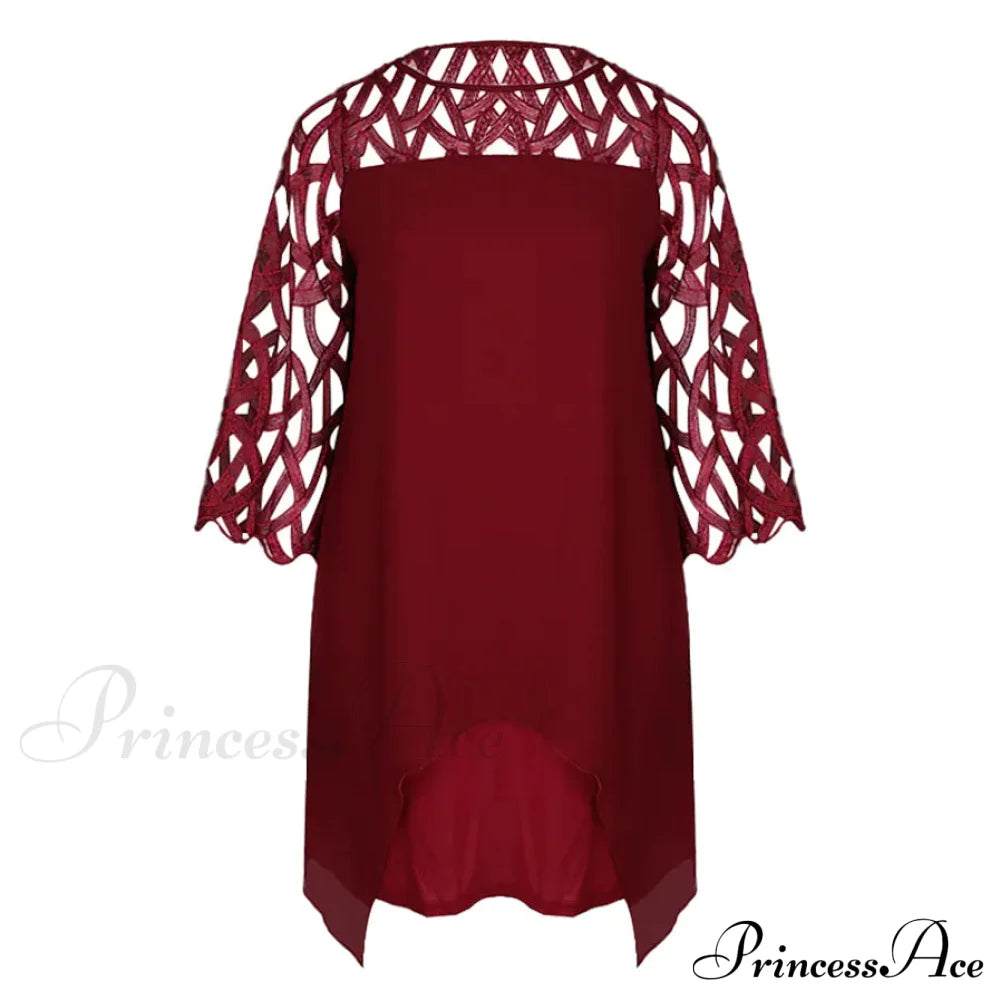 Plus Size Solid Color Sheath Dress For Women