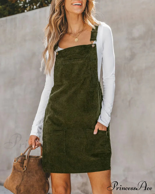 Pocket Shift Dress - Solid Color Dresses