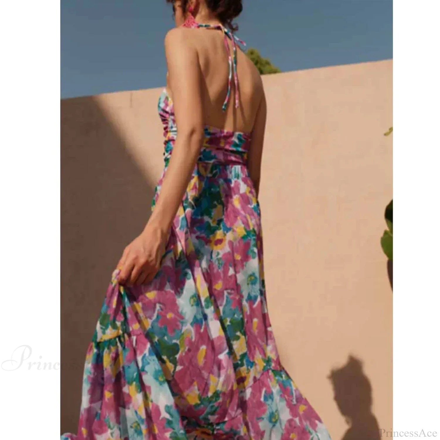 Printed Cutouts Tie One Piece Swimsuit onepiece-250223