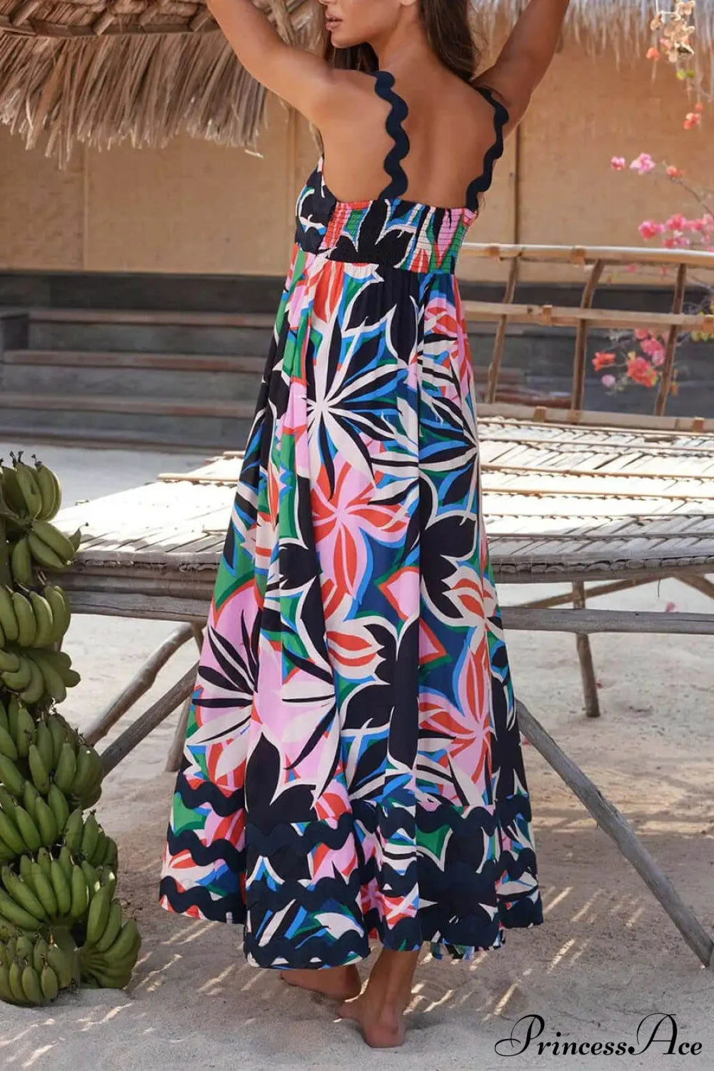 Printed Suspender Stylish Maxi Dress Dresses