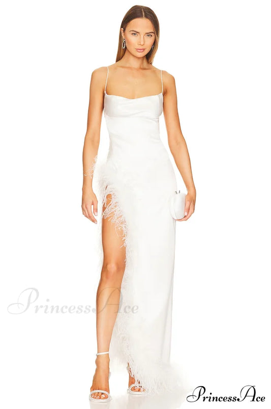 Priscilla Elegant Feather Dress 4 Days / 2 Xs