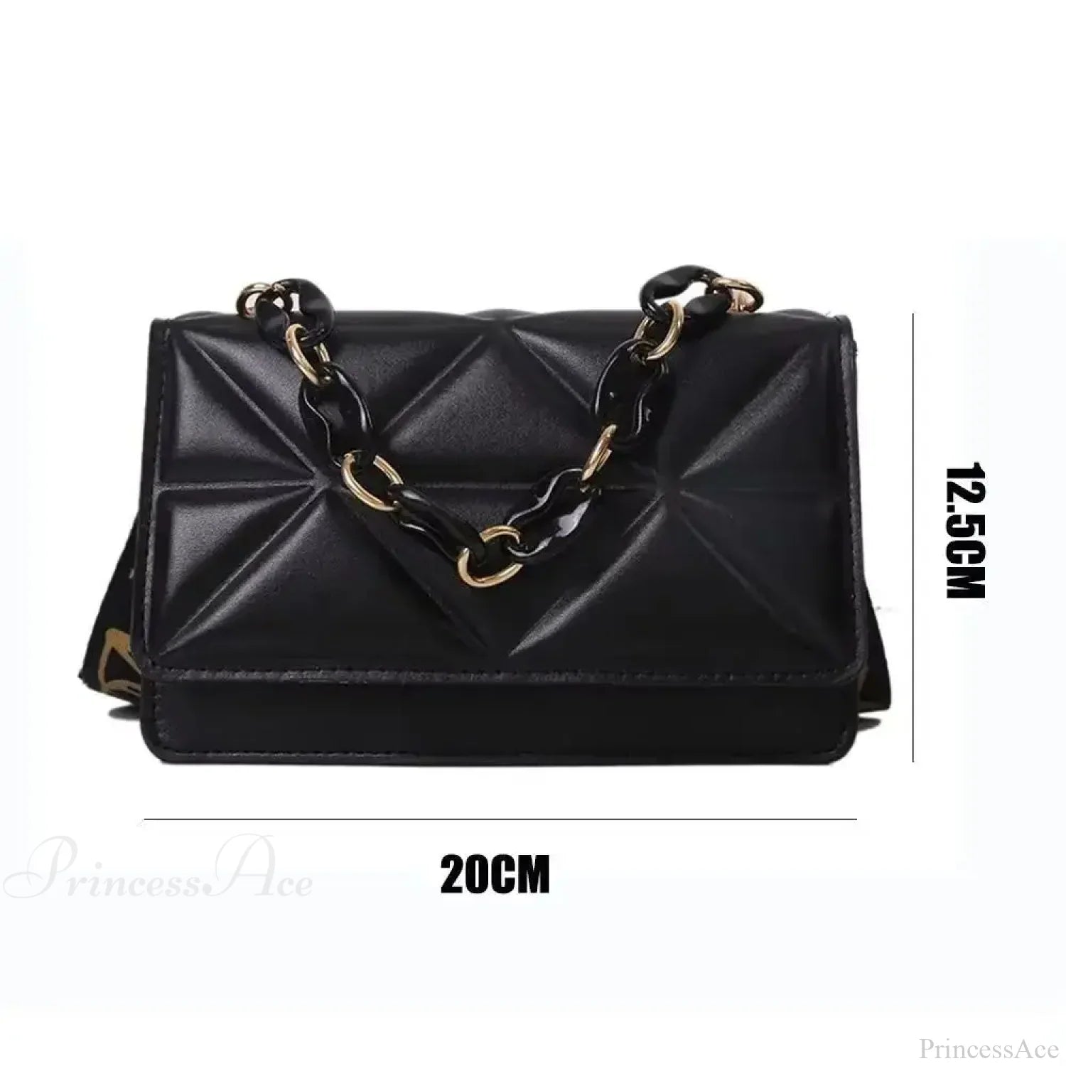 PU Leather Metal Chain Crossbody Bag crossbody-250126