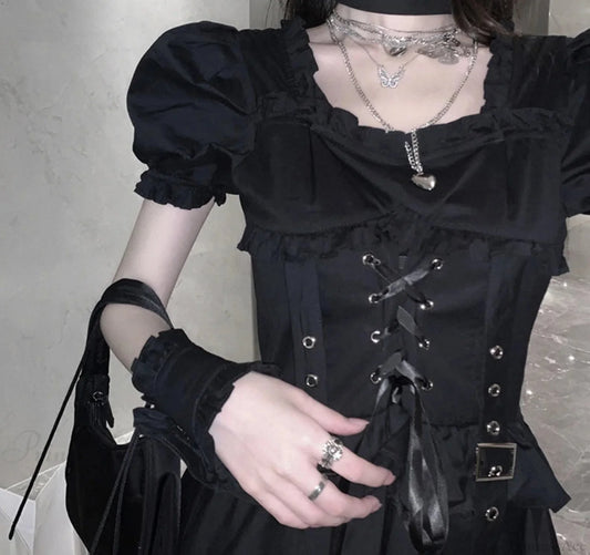 Puff Sleeve Bandage Mini Dress