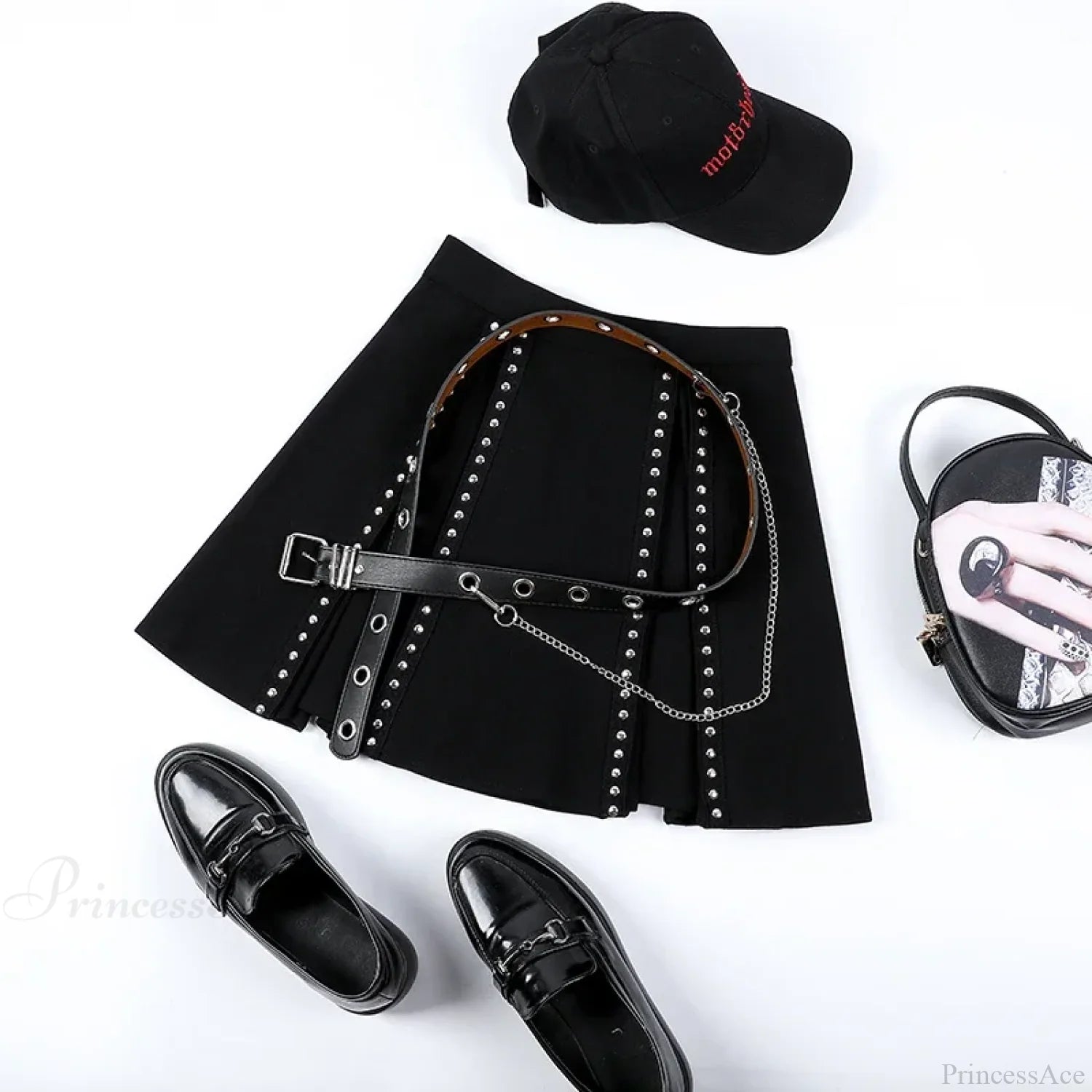 Punk Stud Retro Harajuku Skirt