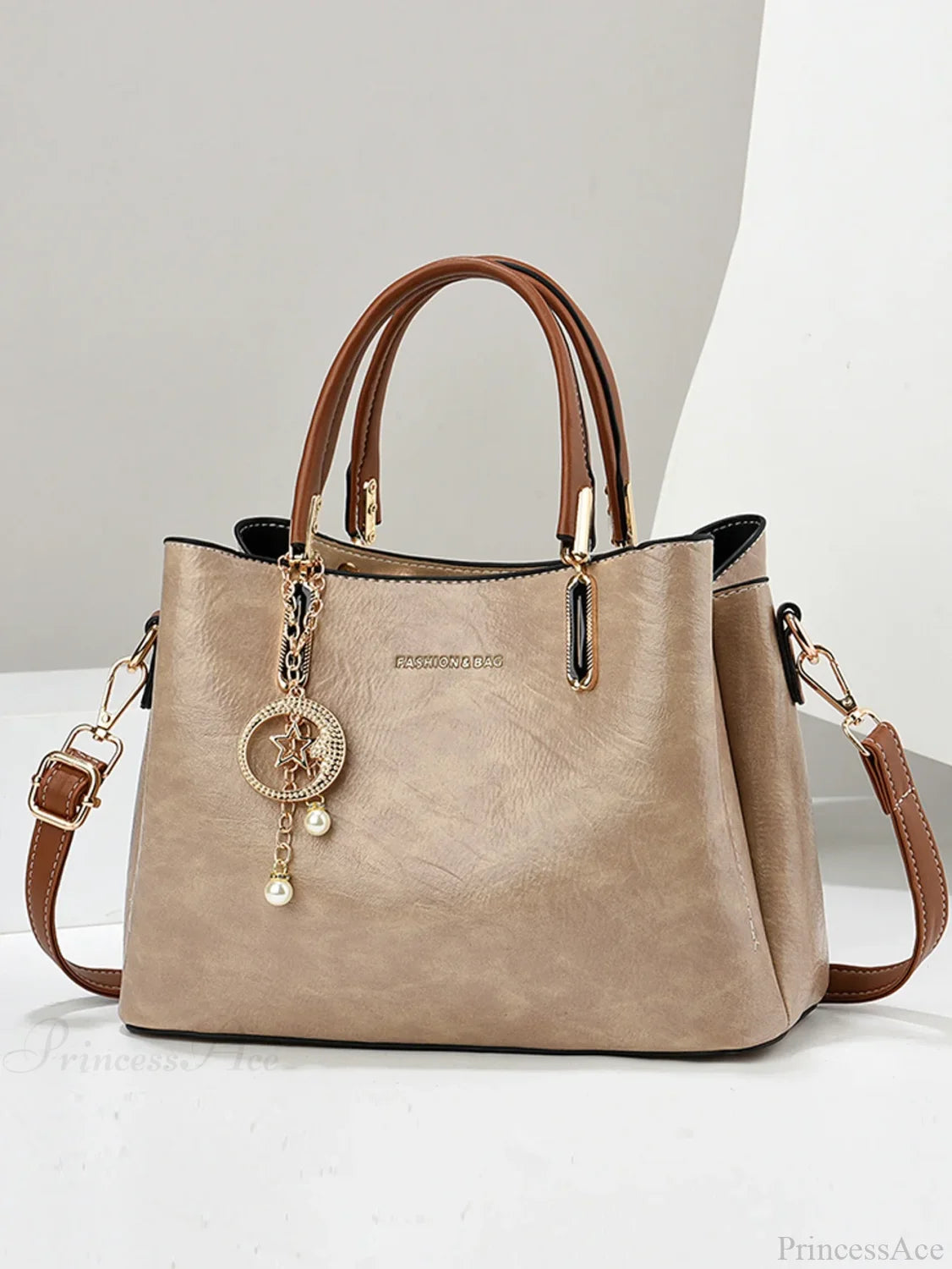Pure Color Simple Senior Women’s Crossbody Handbag Khaki handbag-250126