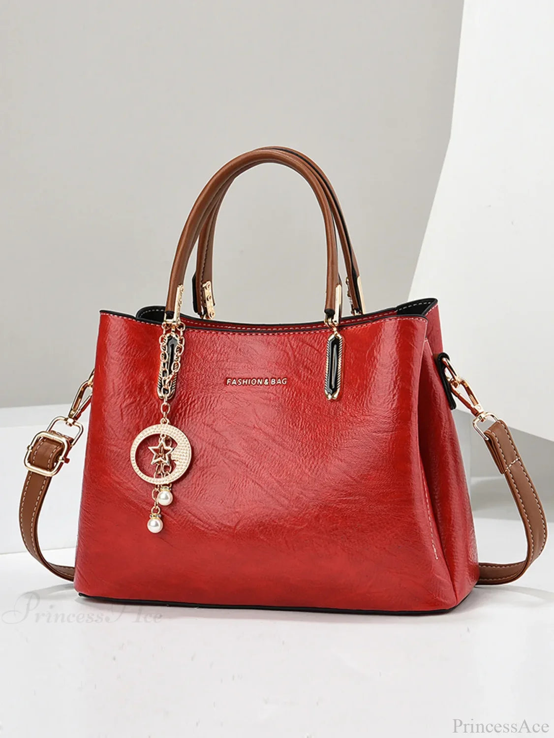 Pure Color Simple Senior Women’s Crossbody Handbag Red handbag-250126