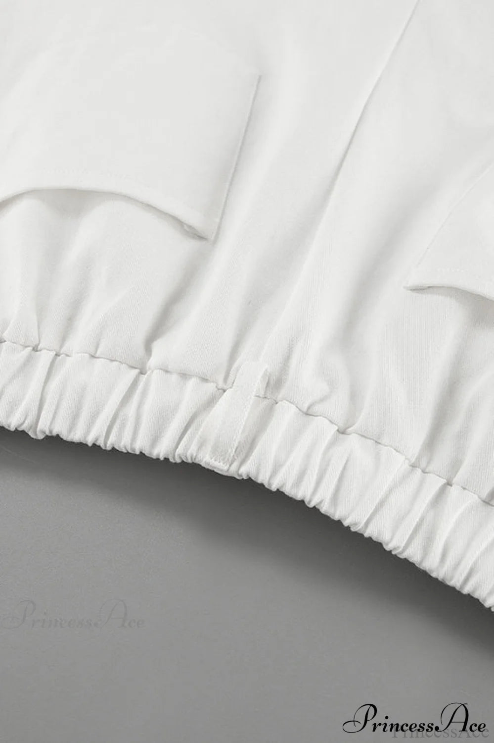 Pure Cotton White Drawstring Denim Pants