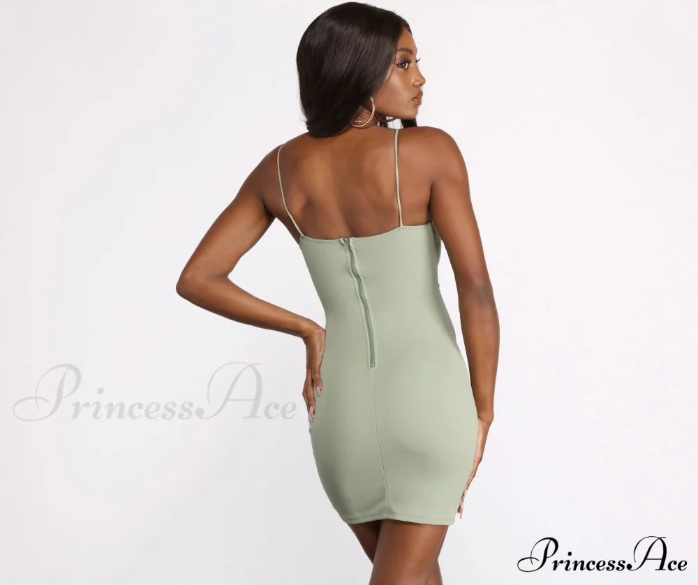 Ready To Stylish Ruche Mini Dress Club Dresses