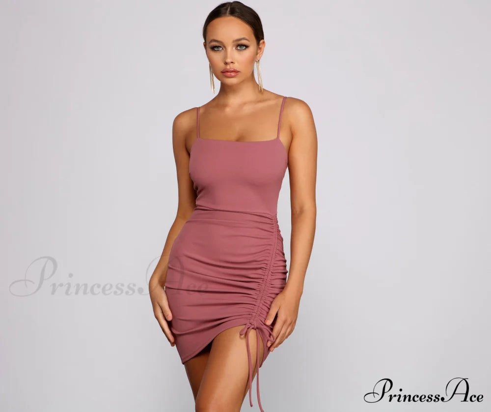 Ready To Ruche Mini Dress - Lady Occasions