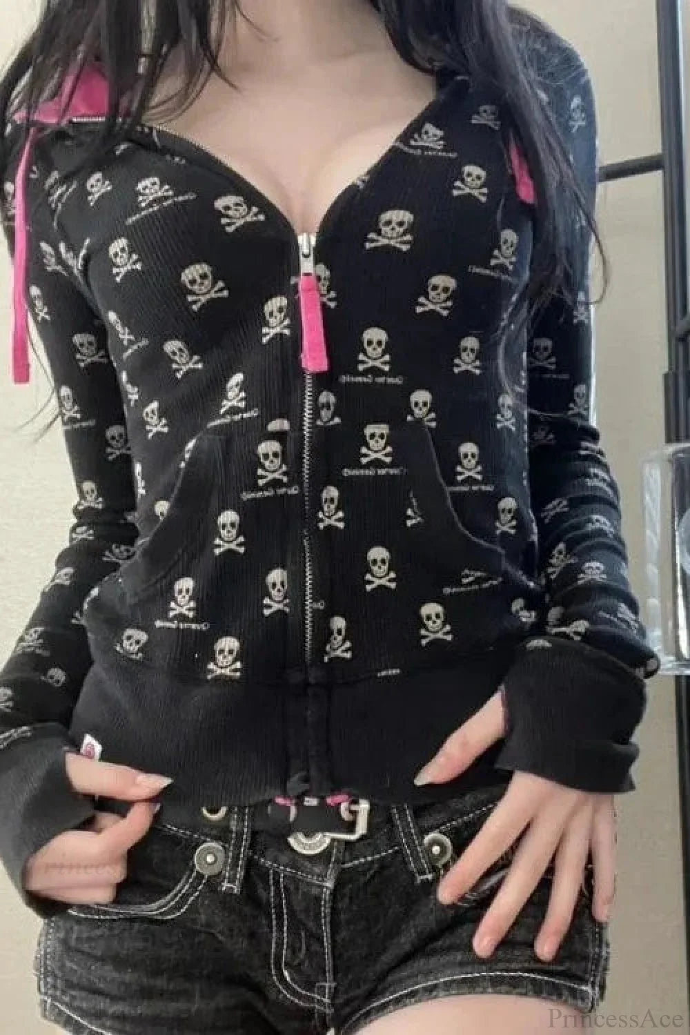 Rebellious Dark Skull Hoodie