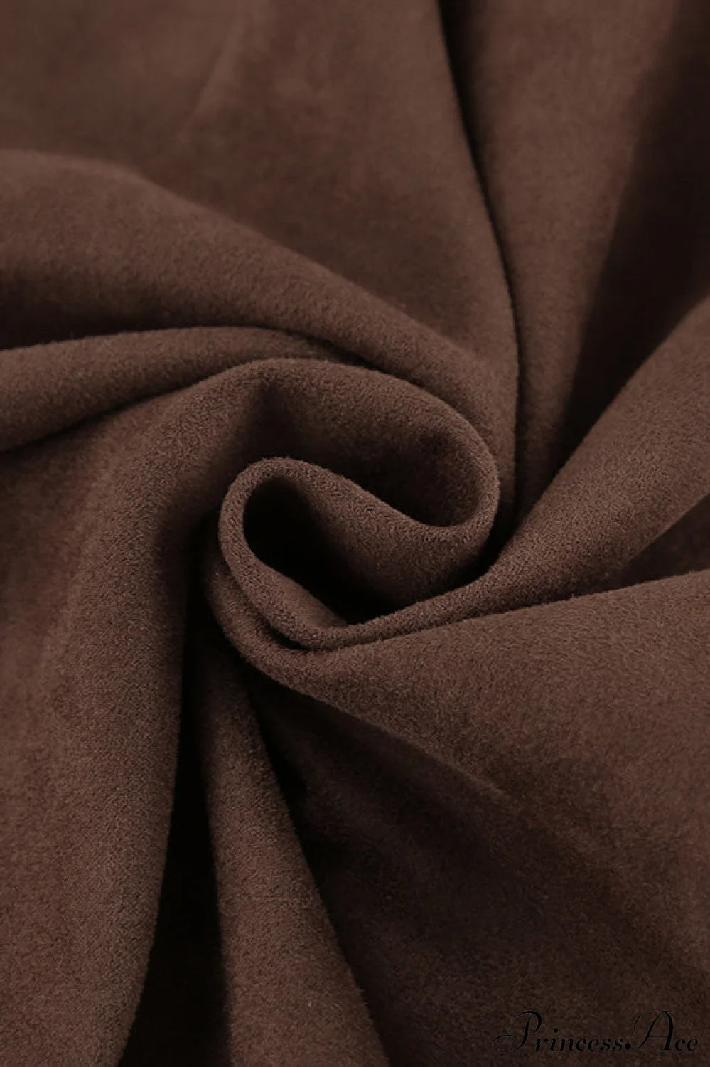 Retro Brown Suede High Waist Maxi Skirt