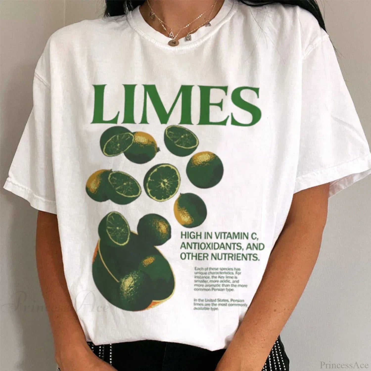 Retro Limes Graphic Oversized T-shirt t-shirt-250223