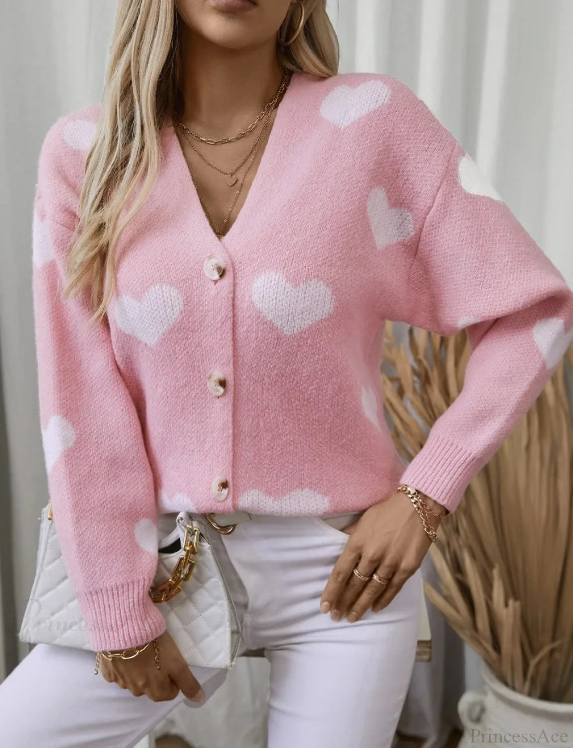 Retro Love Single-Breasted Loose Cardigan