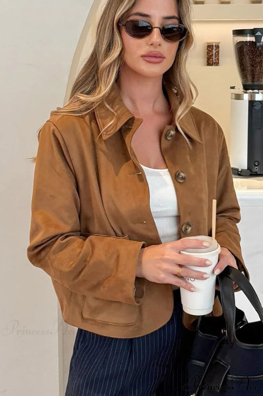 Retro Old Money Suede Coat