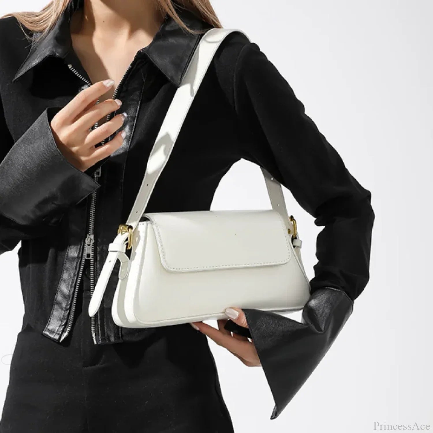 Retro Solid PU Leather Winter Shoulder Bag shoulder-250126