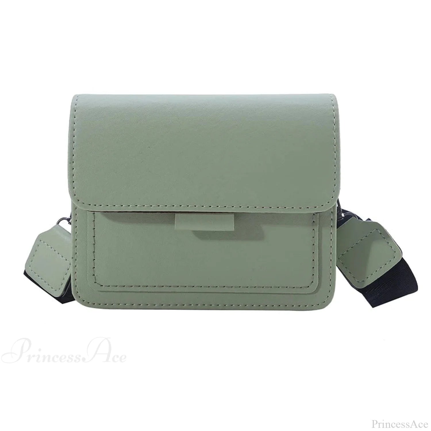 Retro Square Wide Strap Crossbody Light green crossbody-250126