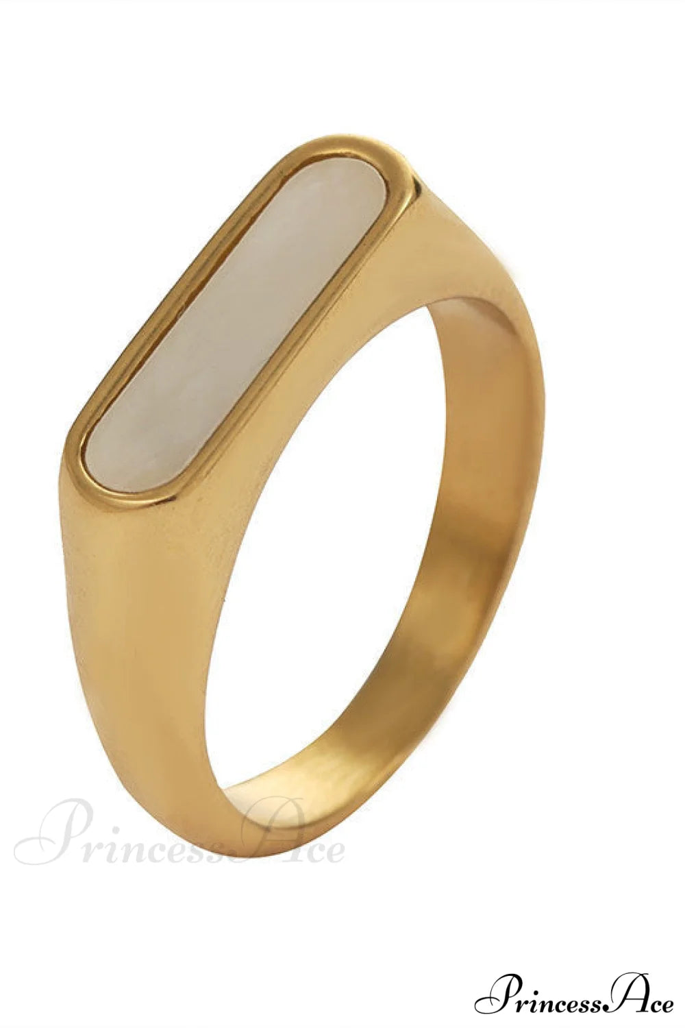 Retro Style Stainless Steel Colorful Opal Rings