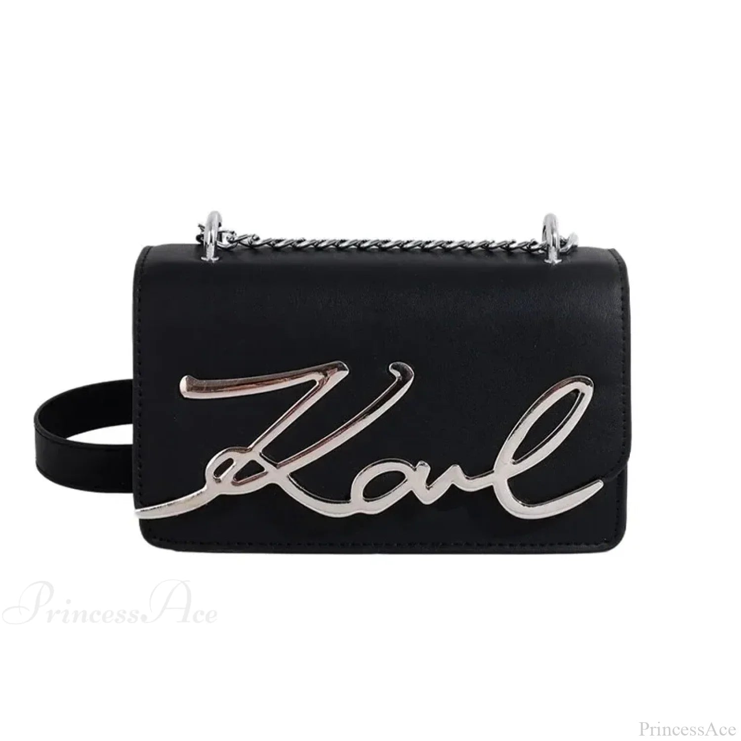 Retro Zipper Square Shoulder Tote Bag Black shoulder-250126