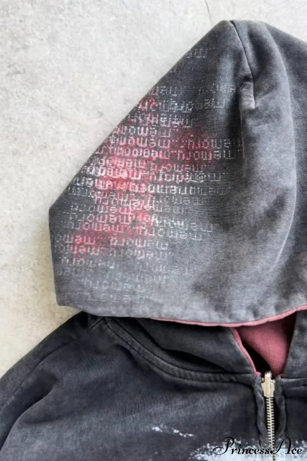 Reversible Retro Printed Patchwork Zip Hoodie