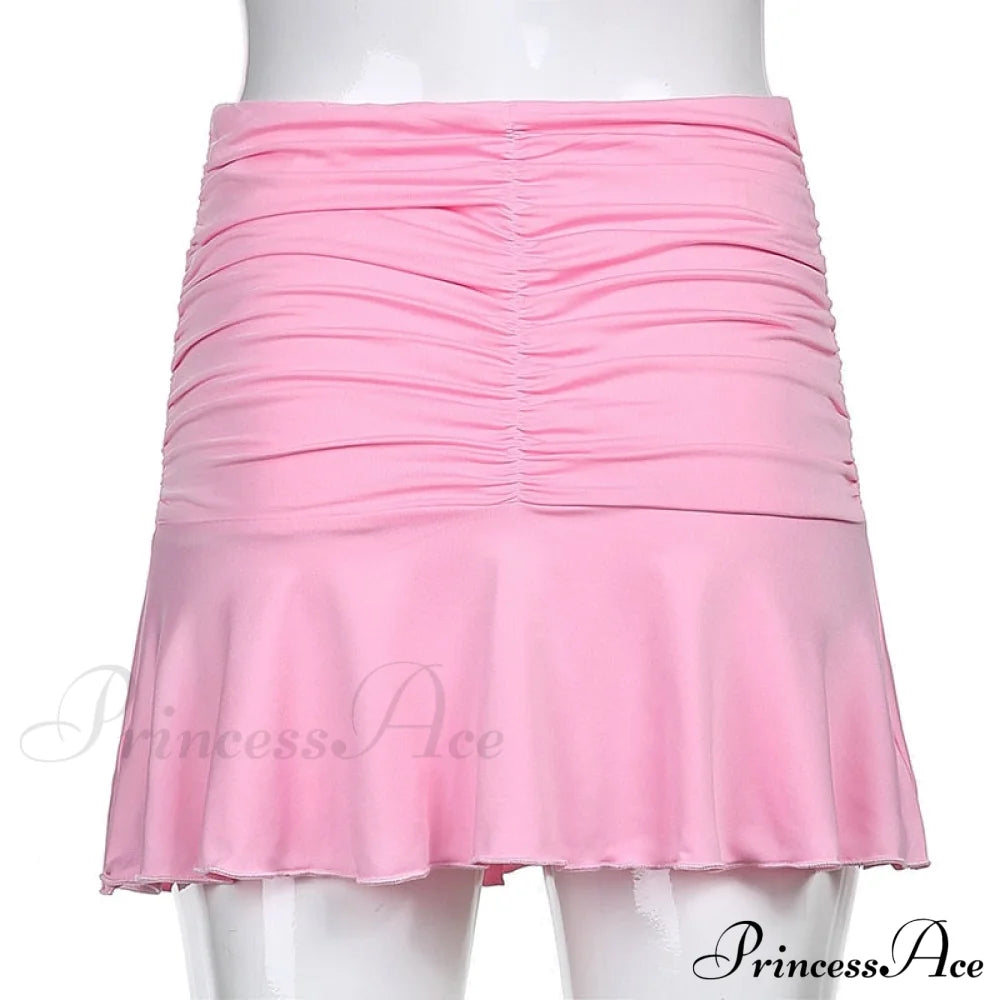 Ruched Elegant Mini Skirt