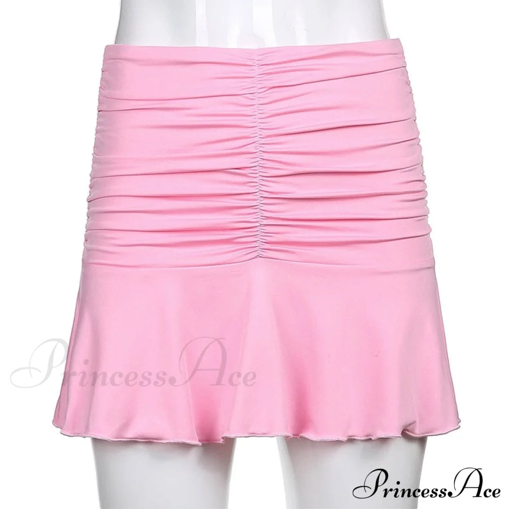 Ruched Elegant Mini Skirt