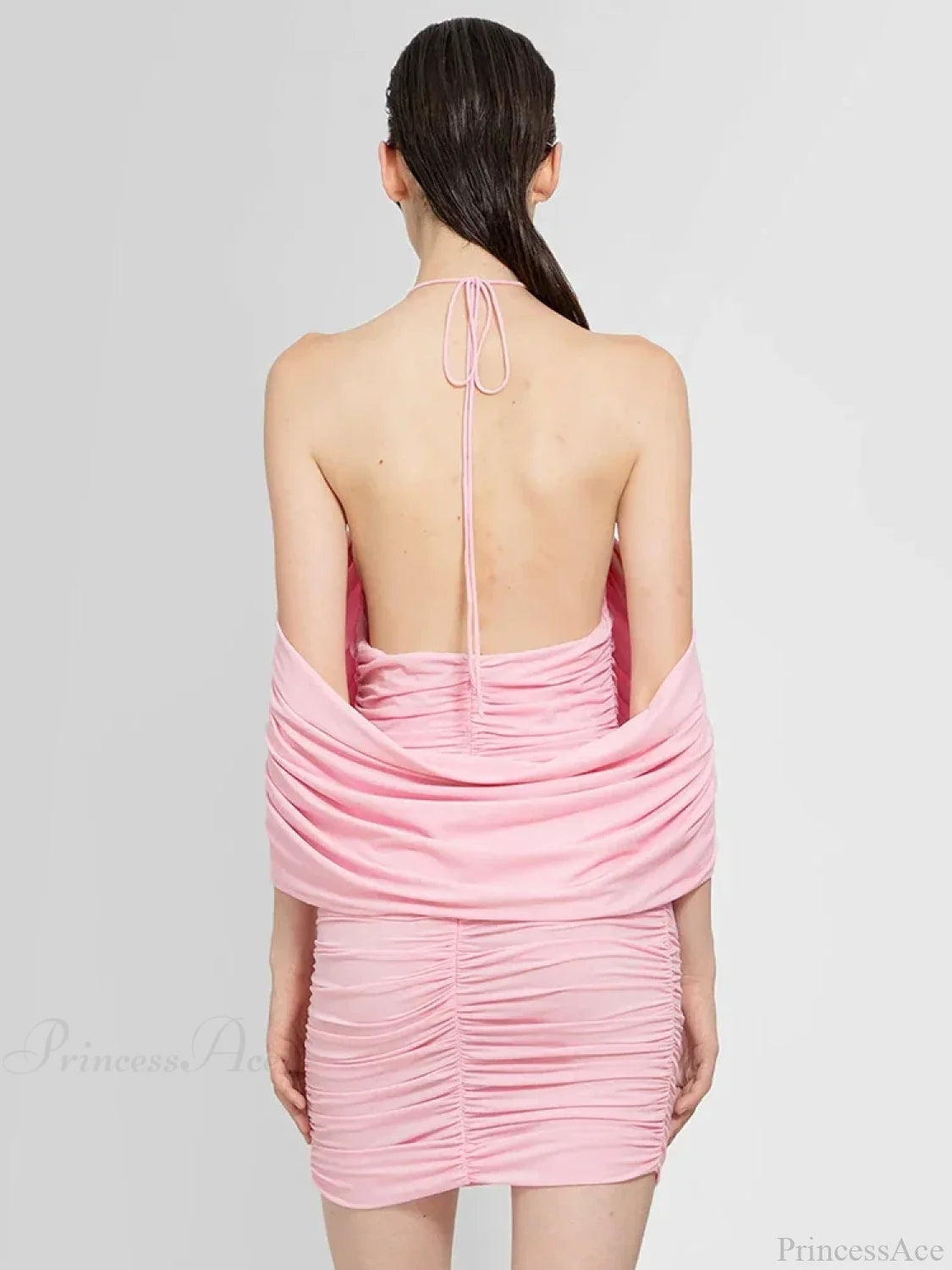 Ruched Off-Shoulder Black Party Dress Partydress-241208