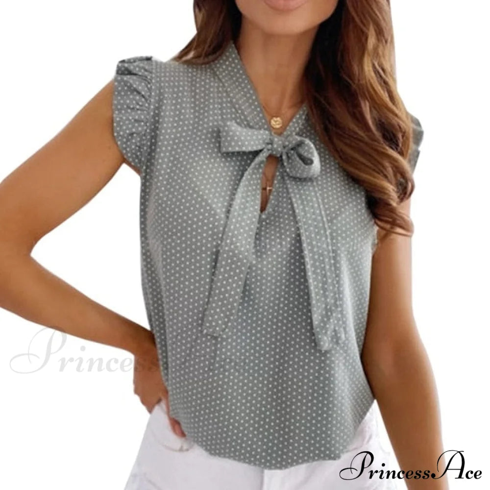 Ruffle Spaghetti Warm-Season Blouse Muyogrt Neck Strap V Backless Sleeveless Women Casual Shirts