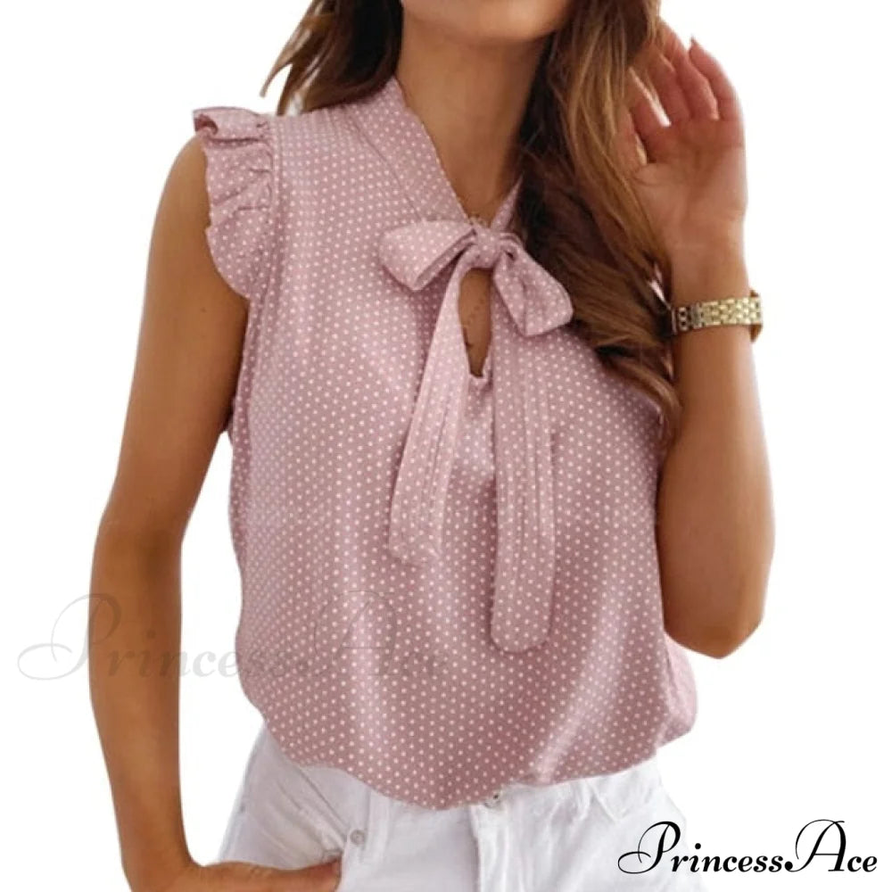 Ruffle Spaghetti Warm-Season Blouse Muyogrt Neck Strap V Backless Sleeveless Women Casual Shirts