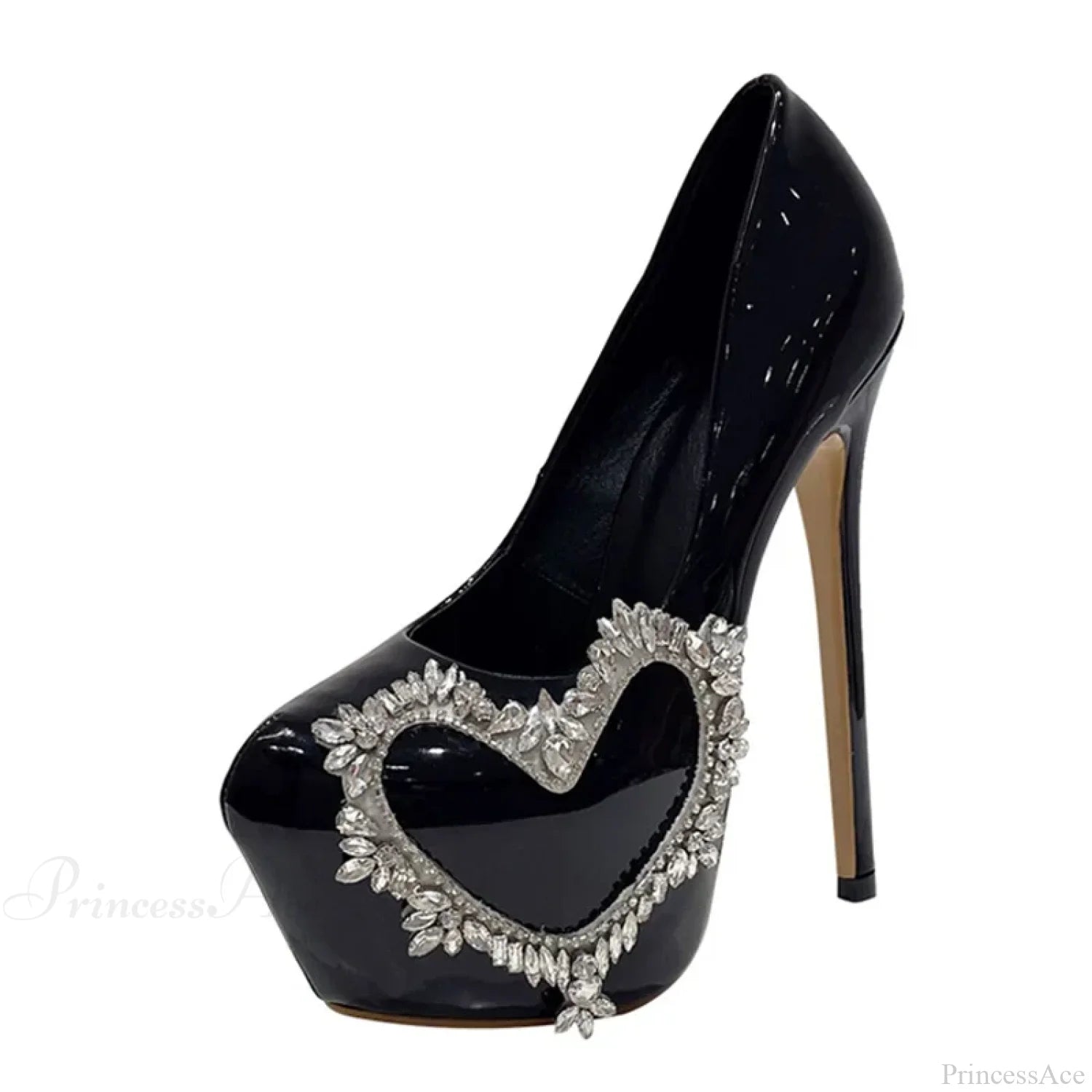 Runway Style Pink High-Heels Women Pumps Spring Autumn Round-Toe Crystal Platform Stiletto Wedding