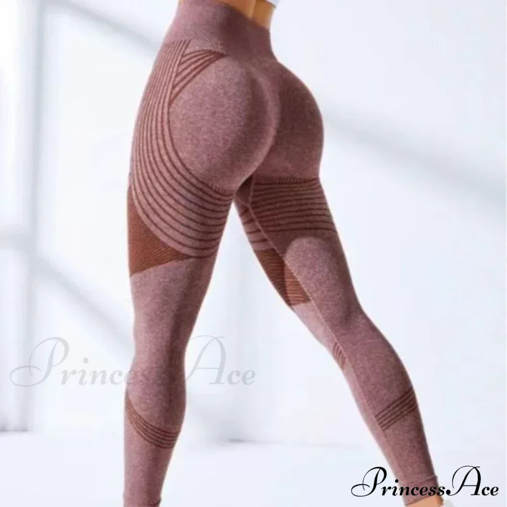 Seamless Booty High Waist Slim Fitness Workout Legging Burgundy / S