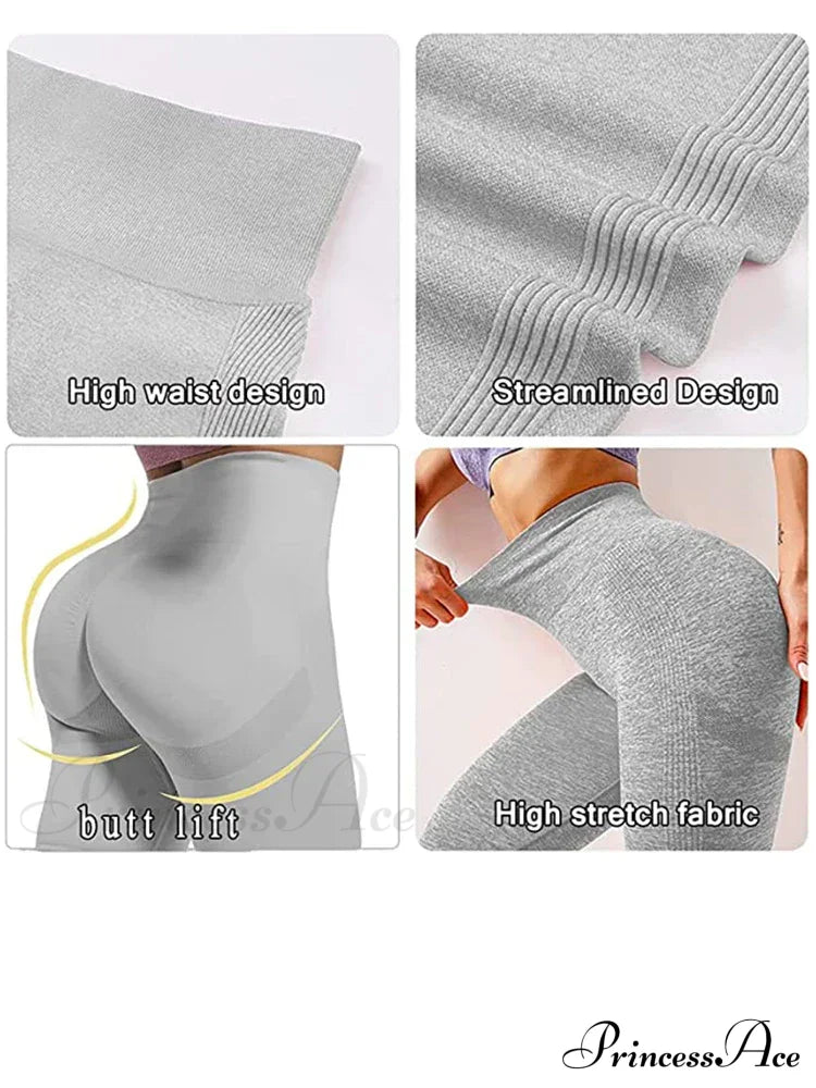 Seamless High Waist Push Up Sexy Gym Black Sports Leggings