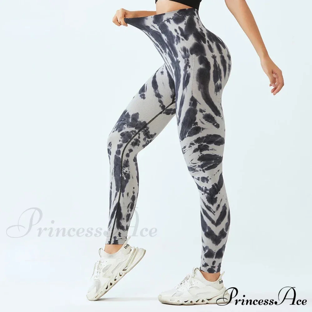 Seamless Tie Dye Waist Fitness Fashion Yoga Legging
