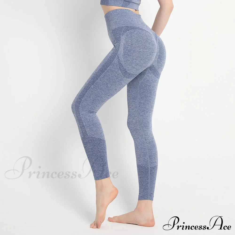Seamless Workout Legging Grey Blue / S