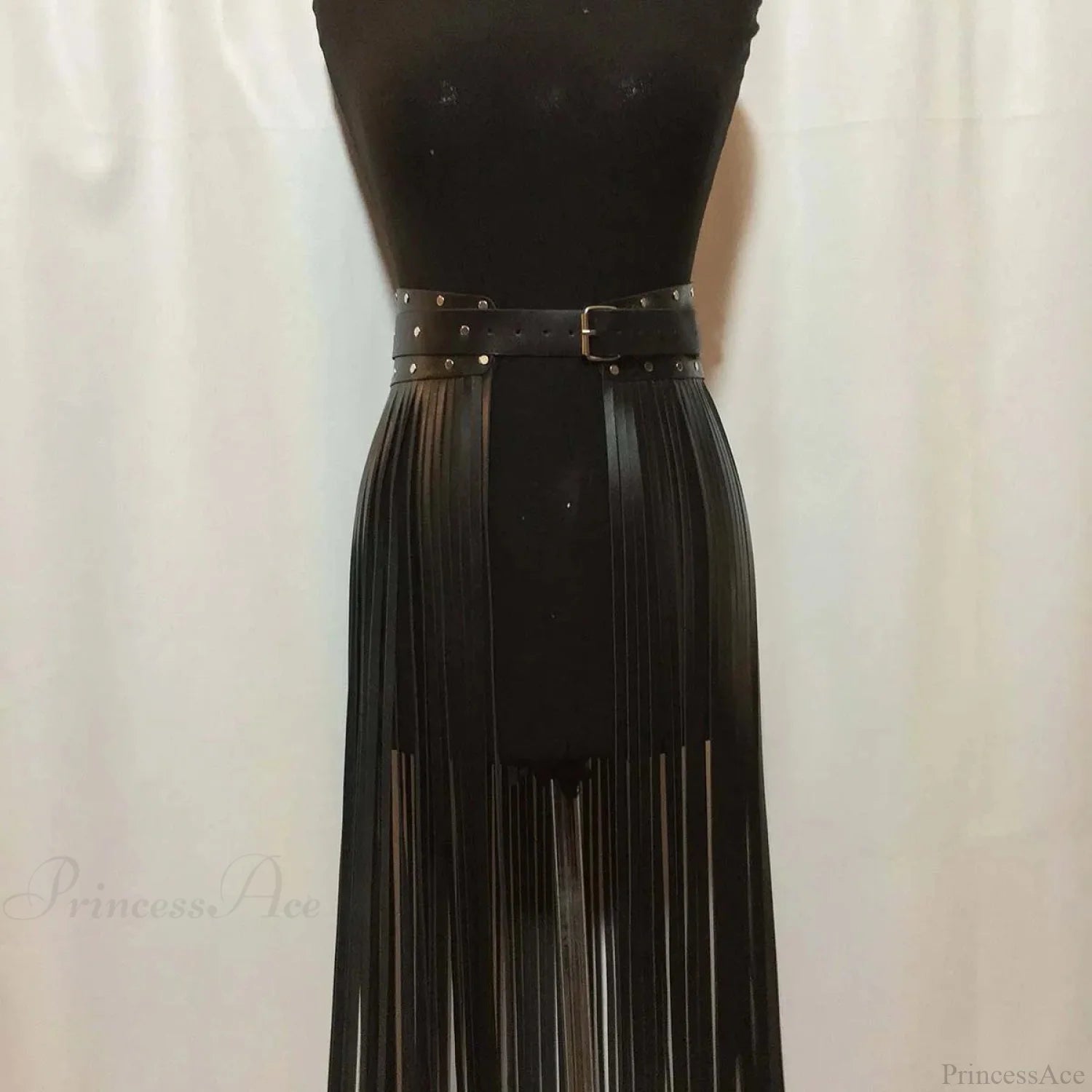 Seductive Gothic Leather Harness Waist Belt black