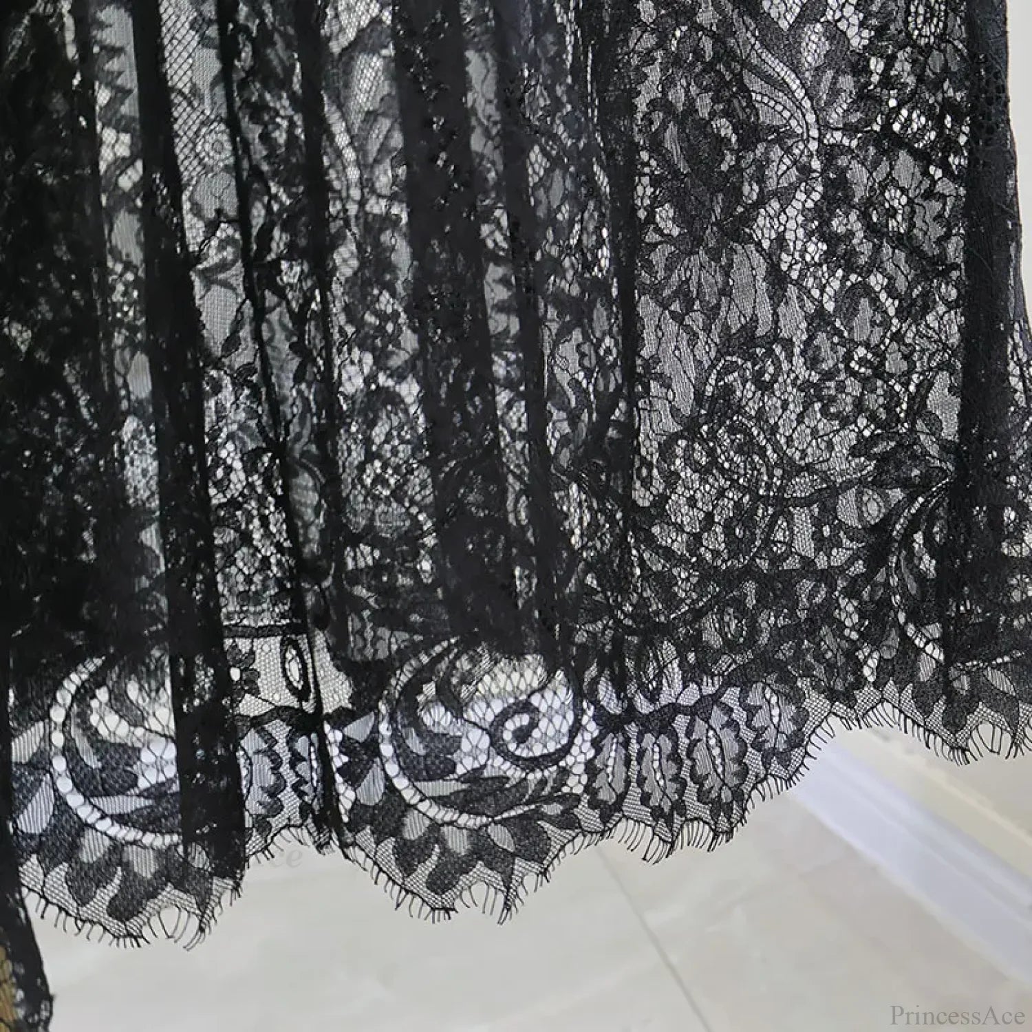 See Through Lace Maxi Party Skirt
