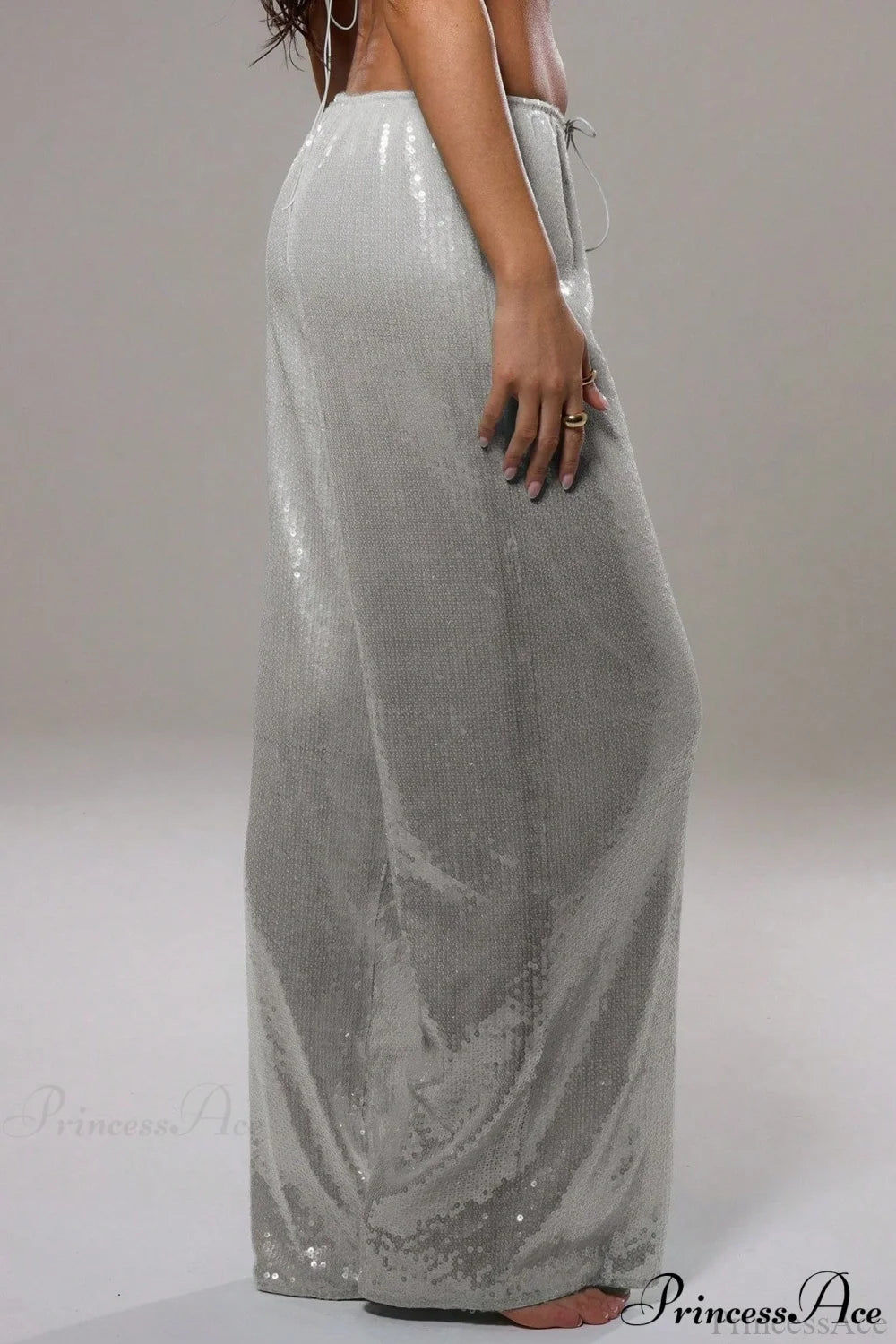 Sequin Loose Wide-Leg Casual Pants