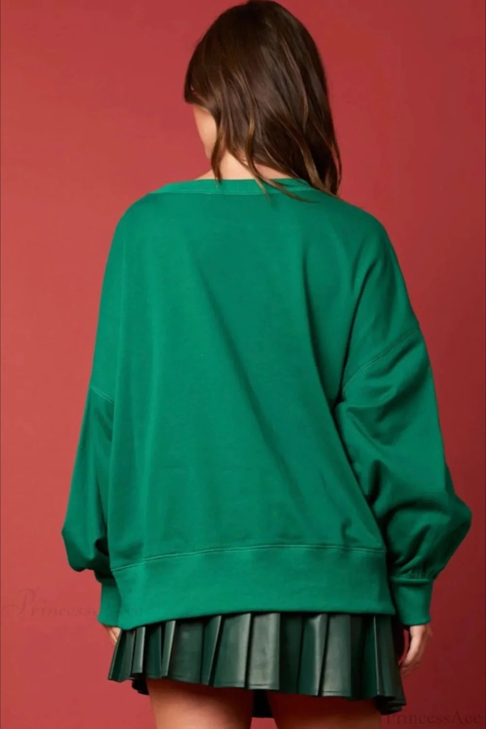 Sequined Crew Neck Pullover Sweater