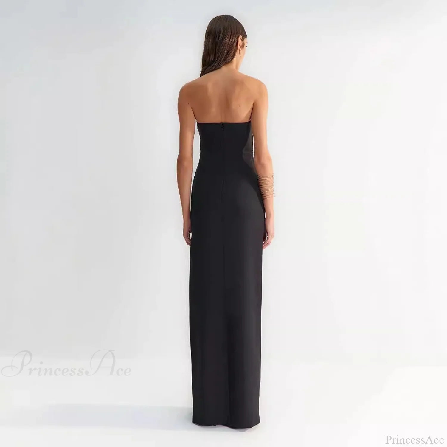 Sexy Cutout Strapless Sunflower Prom Dress promdress-250223