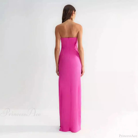 Sexy Cutout Strapless Sunflower Prom Dress promdress-250223