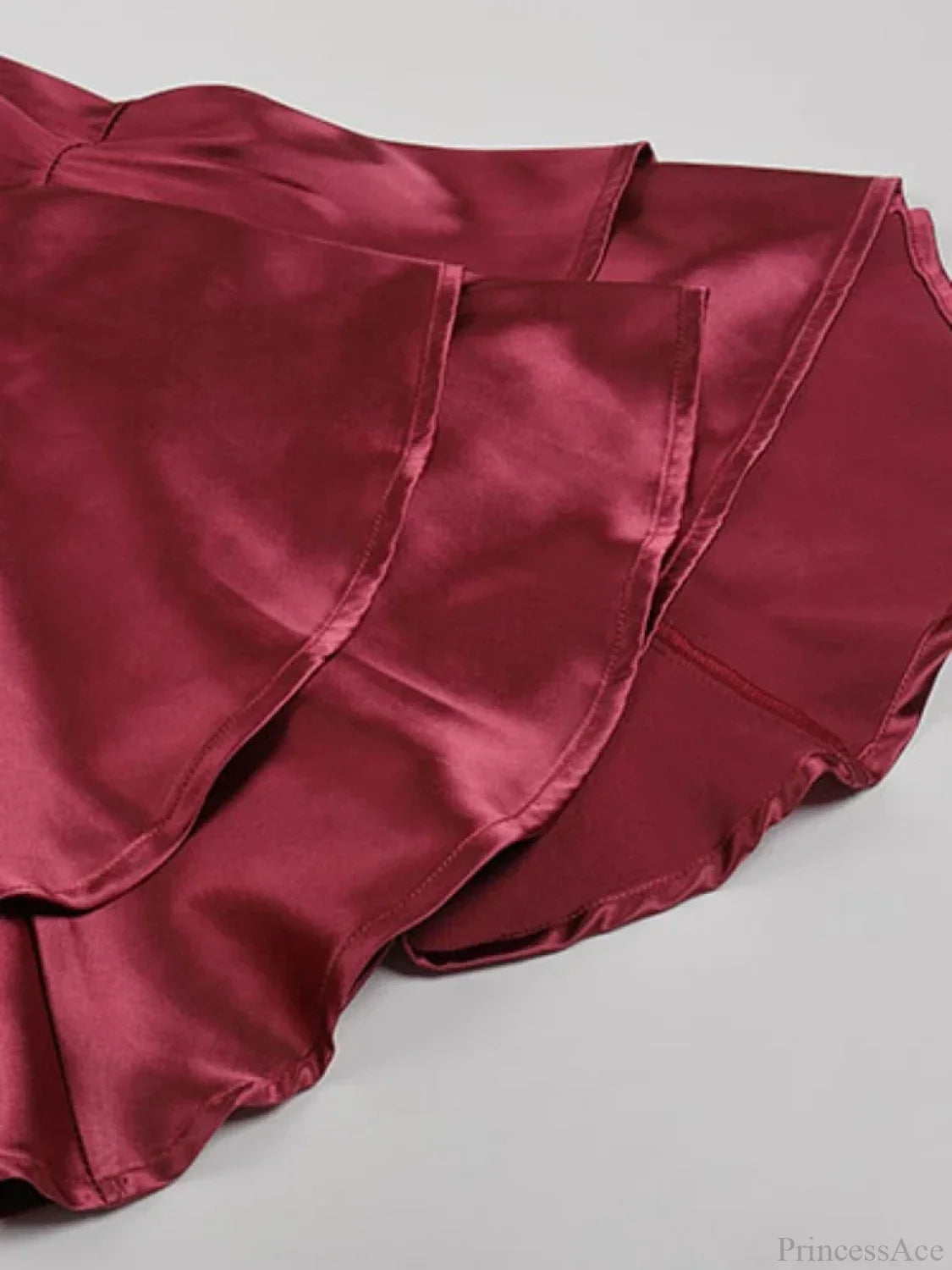 Sexy Deep V Neck Flare Sleeve Pleats Mini Backless Christmas Party Dress Dresses-L