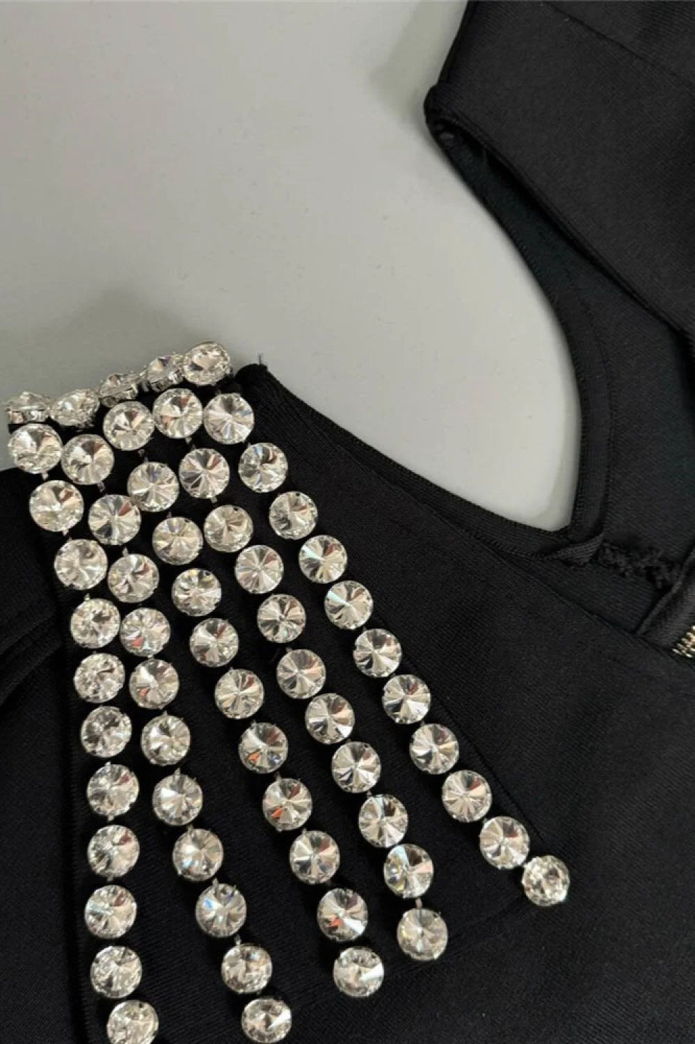 Sexy One-Shoulder Cutout Bodycon Rhinestone Wedding Dress