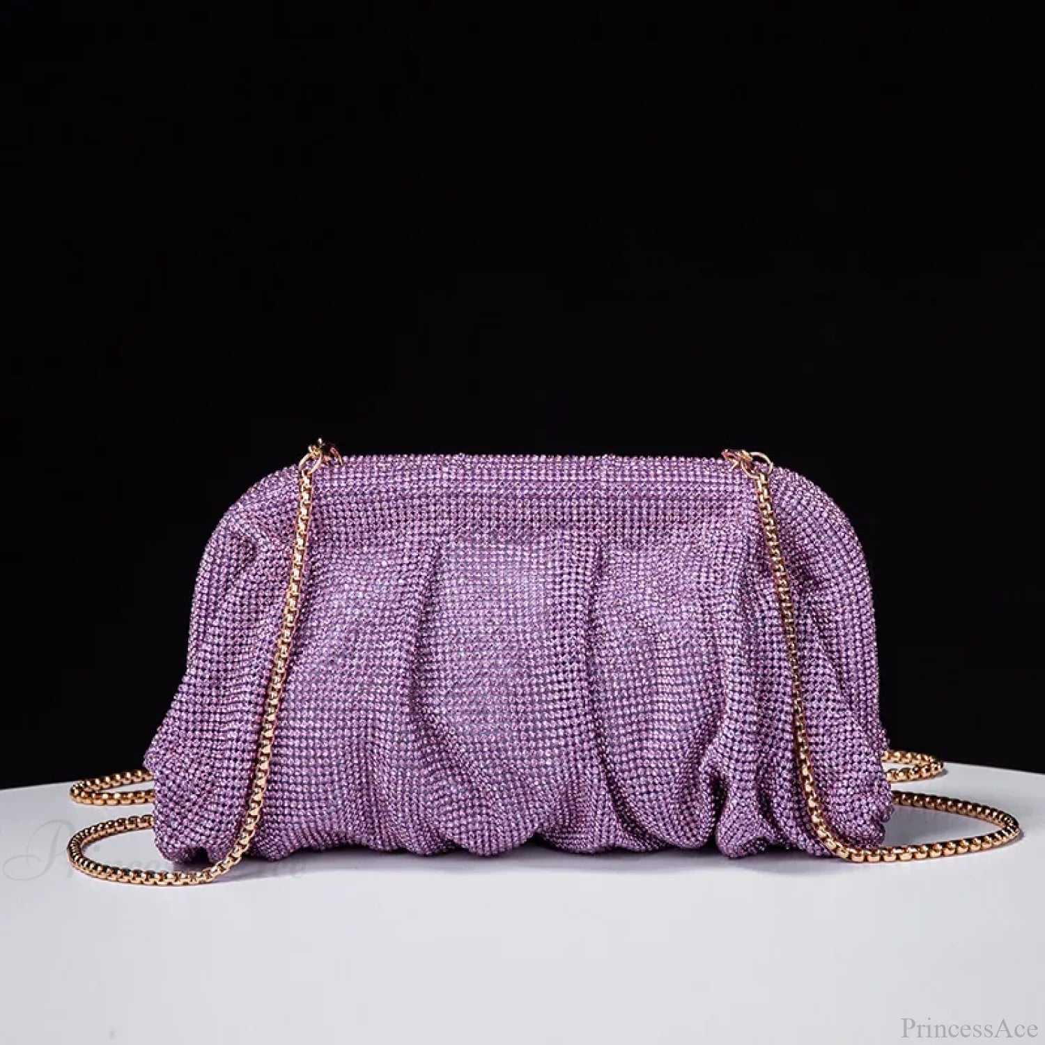 Shiny Rhinestone Wedding Clutch Wristlet Lavender wristlet-250126